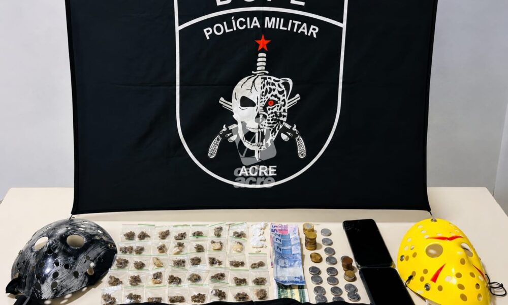 ROTAM prende dois suspeitos e apreende maconha, cocaína e crack no bairro Chico Mendes