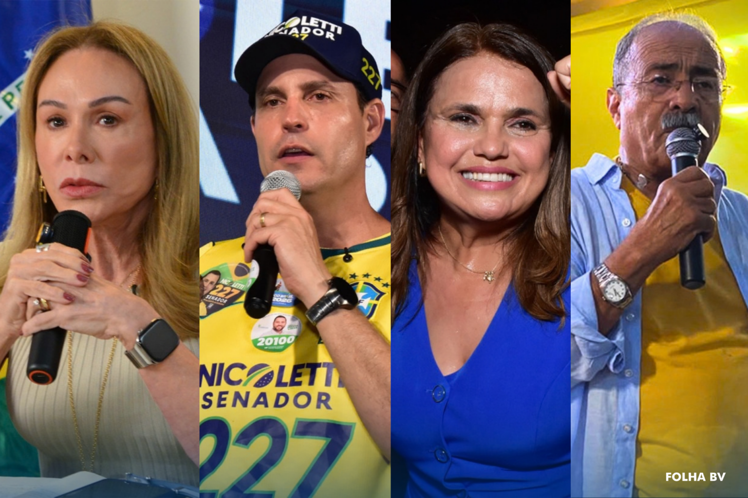 Pesquisa aponta Teresa Surita (24,3%), Nicoletti (21,4%), Helena da Asatur (19,9%) e Chico Rodrigues (15,9%) ao Senado