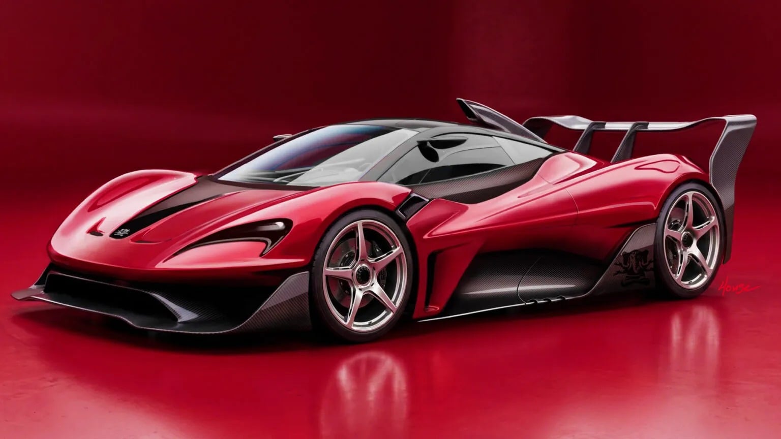 Superesportivo Lanzante 95-59 ganha pacote aerodinâmico inspirado no McLaren F1, com asa fixa e entrada de ar no teto, motor V8 4.0 biturbo de mais de 860 cv, motorista no centro e dois passageiros com apenas 59 exemplares produzidos